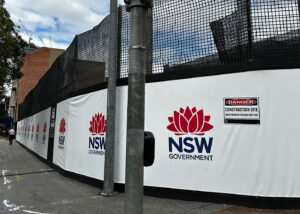 Construction Hoarding, Parramatta, by Site Hoardings: servicing Sydney metropolitan area.