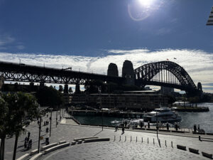 Site Hoardings erected an A class a hoarding along the harbour foreshore in the Rocks, sydney.